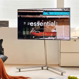 Movable TV Bracket Floor Vertical Telescopic Frame with Wheels TV Stand Monitor Stands for 40-85 Inches Removable TV Cradle