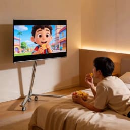 Movable TV Bracket Floor Vertical Telescopic Frame with Wheels TV Stand Monitor Stands for 40-85 Inches Removable TV Cradle