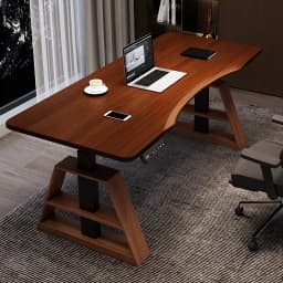 Nordic Creative L-shaped Writing Desk Modern Minimalist Executive Lift Computer Desk Solid Wood Electric Office Furniture FYCD