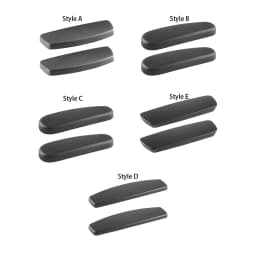 Black PU Universal Armrest Pad Set Computer Chair Arm Cover Soft Support Office Chair Parts for Home Workspace