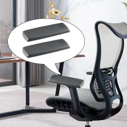 Black PU Universal Armrest Pad Set Computer Chair Arm Cover Soft Support Office Chair Parts for Home Workspace