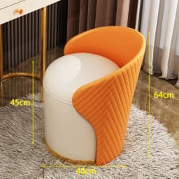Bedroom light luxury dressing stool Internet celebrity makeup chair dressing table back chair solid wood rotatable makeup stool