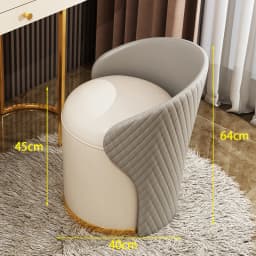 Bedroom light luxury dressing stool Internet celebrity makeup chair dressing table back chair solid wood rotatable makeup stool