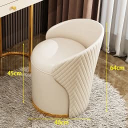 Bedroom light luxury dressing stool Internet celebrity makeup chair dressing table back chair solid wood rotatable makeup stool