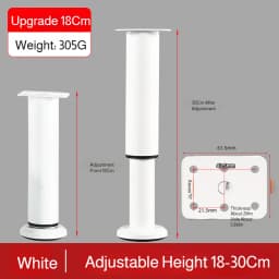 Home 4pcs Adjustable Height Furniture Support Legs, Black Telescopic Table Legs, Used for Tables, Bed Frames, TV Cabinets, Sofas