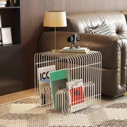 Modern Minimalist Metal Shelf - Versatile Wall/Floor Organizer for Coffee Table, Sofa Side, or Bedside Storage
