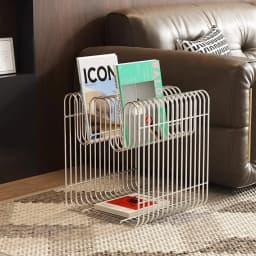 Modern Minimalist Metal Shelf - Versatile Wall/Floor Organizer for Coffee Table, Sofa Side, or Bedside Storage