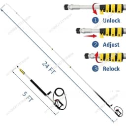 High pressure cleaner telescopic rod water gun 5 adjustable telescopic water gun 24FT telescopic water gun 5000