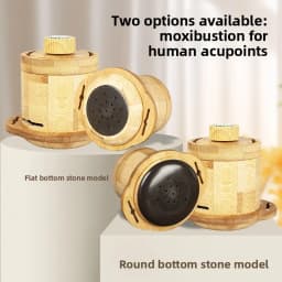 1PCS Bianshi moxibustion jar, portable home moxibustion anti-scalding bamboo and wood suspended moxibustion jar,