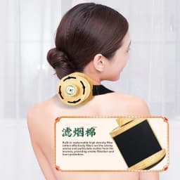 1PCS Bianshi moxibustion jar, portable home moxibustion anti-scalding bamboo and wood suspended moxibustion jar,