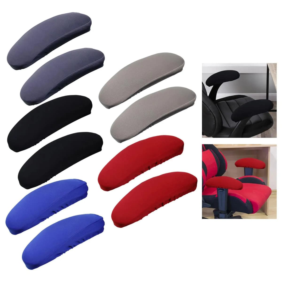 2Pcs Office Chair Armrest Covers Office Removable Arm Rest Covering Chair Arm Pads Protect Washable Elbow Support Forearm Relief