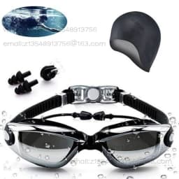 Swimming Goggles New One-piece Earplugs Waterproof and Anti-fog Swimming Goggles Swimming Cap Ear Protector Waterproof