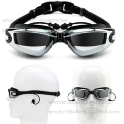Swimming Goggles New One-piece Earplugs Waterproof and Anti-fog Swimming Goggles Swimming Cap Ear Protector Waterproof