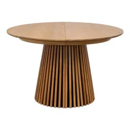 Home High Class Modern Art Deco Wooden Extendable 72 Inches Round Real Wood Circle Dining Room Table with Extension