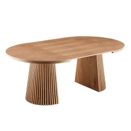 Home High Class Modern Art Deco Wooden Extendable 72 Inches Round Real Wood Circle Dining Room Table with Extension