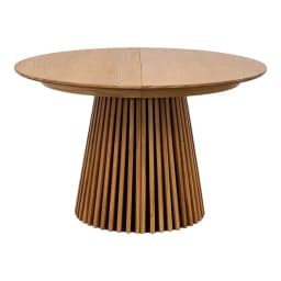 Home High Class Modern Art Deco Wooden Extendable 72 Inches Round Real Wood Circle Dining Room Table with Extension