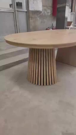 Home High Class Modern Art Deco Wooden Extendable 72 Inches Round Real Wood Circle Dining Room Table with Extension