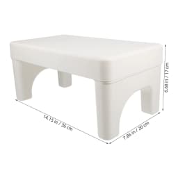 Toilet Stool Ottoman Folding Adults White Marble Poop Potty Training Step for Bathroom Short Child