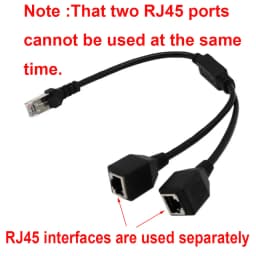 1 to 2 RJ45 LAN Splitter Cable Male to Female Socket Port Ethernet Network Transmission Cat5e Cat5 Cat6 Easy Adapter Y Wire