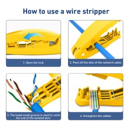 ZoeRax RJ45 Network Cable Tool 4 in 1 Stripping Tool with Cutting, Stripping, Untangling and Straightening for STP/UTP Cable.