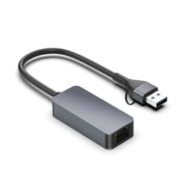 2-in-1 USB 3.0 2.5G Ethernet Adapter Type-C to RJ45 2500Mbps Rtl8156B Network Card Cat7/8 LAN Converter for NAS Laptop Desktop