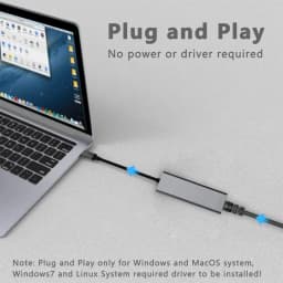 2-in-1 USB 3.0 2.5G Ethernet Adapter Type-C to RJ45 2500Mbps Rtl8156B Network Card Cat7/8 LAN Converter for NAS Laptop Desktop