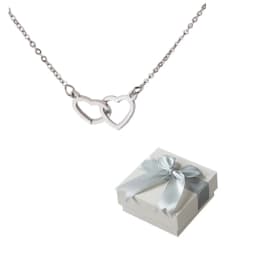 Personalized Couple's Names Heart Necklace Custom Jewelry Rotating Preserved Rose Box For Women Wife Valentine's Day Gift