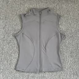 Women's Slim Fit Sport Sleeveless Top Quick Dry Elastic Stand Collar Yoga Fitness Clothing Summer Zipper