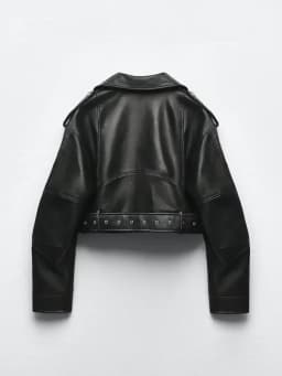 BBWM Women Oversized Vintage Loose Pu Faux Leather Short Jacket with Belt Streetwear Female Zipper Retro Moto Biker Coat Outwear