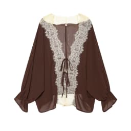 TFMLN Women Lace Patchwork Lantern Long Sleeve Shirt Top Tie-up Loose Sheer Blouse Elegant Irregular High Street Fashion Lady