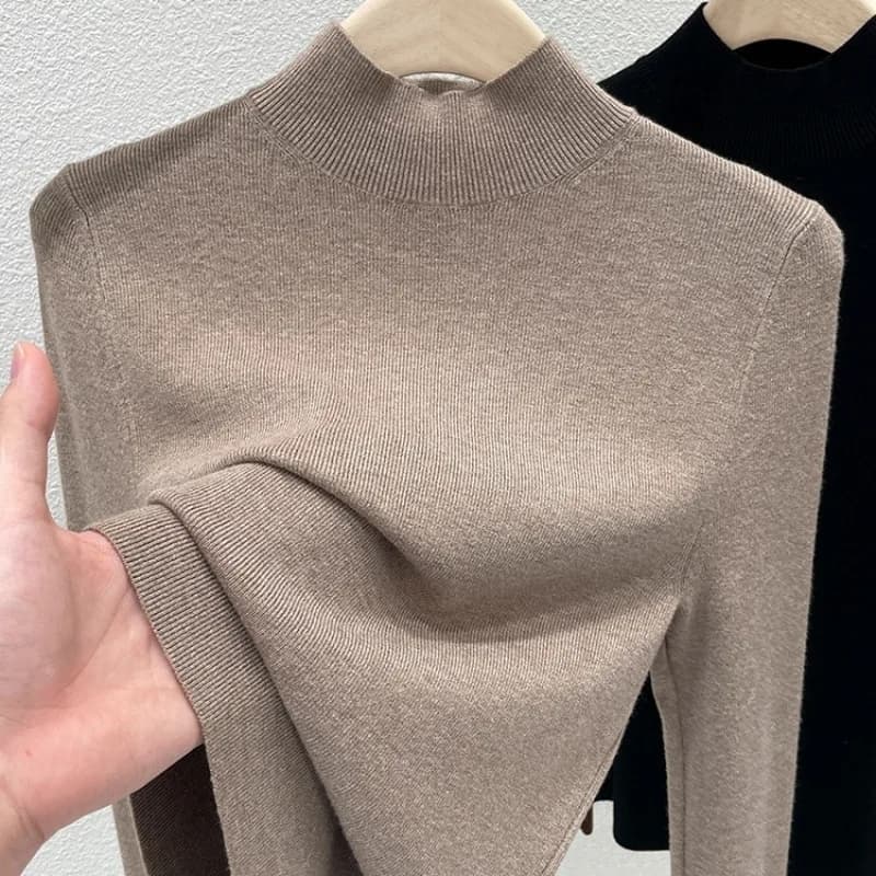 AOSSVIAO Women Autumn Winter 2026 Fashion Turtleneck Jumpers Female Slim Fit Sweater Ladies Solid Color Knitted Soft Pullovers