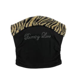 Women's Sexy Slim Fit Y2K Leopard Print Vest Strapless Top Short Style Navel Exposed Casual Summer Fashion Letter Hot Drilling