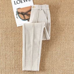 Woolen Herringbone Harem Pencil High Waist Korean Fashion Women's Pants Casual Office Lady Trousers Thick Suit Pants For Women