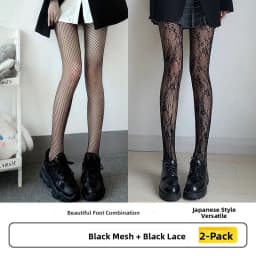 Sexy Fiing Net Stoings Bla And White Ultra-Thin Women's Leggings Thin Model Trendy Anti-ch Summer Trousers