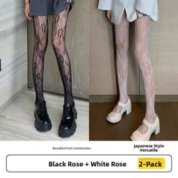 Sexy Fiing Net Stoings Bla And White Ultra-Thin Women's Leggings Thin Model Trendy Anti-ch Summer Trousers