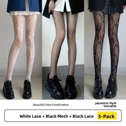 Sexy Fiing Net Stoings Bla And White Ultra-Thin Women's Leggings Thin Model Trendy Anti-ch Summer Trousers