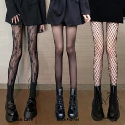 Sexy Fiing Net Stoings Bla And White Ultra-Thin Women's Leggings Thin Model Trendy Anti-ch Summer Trousers