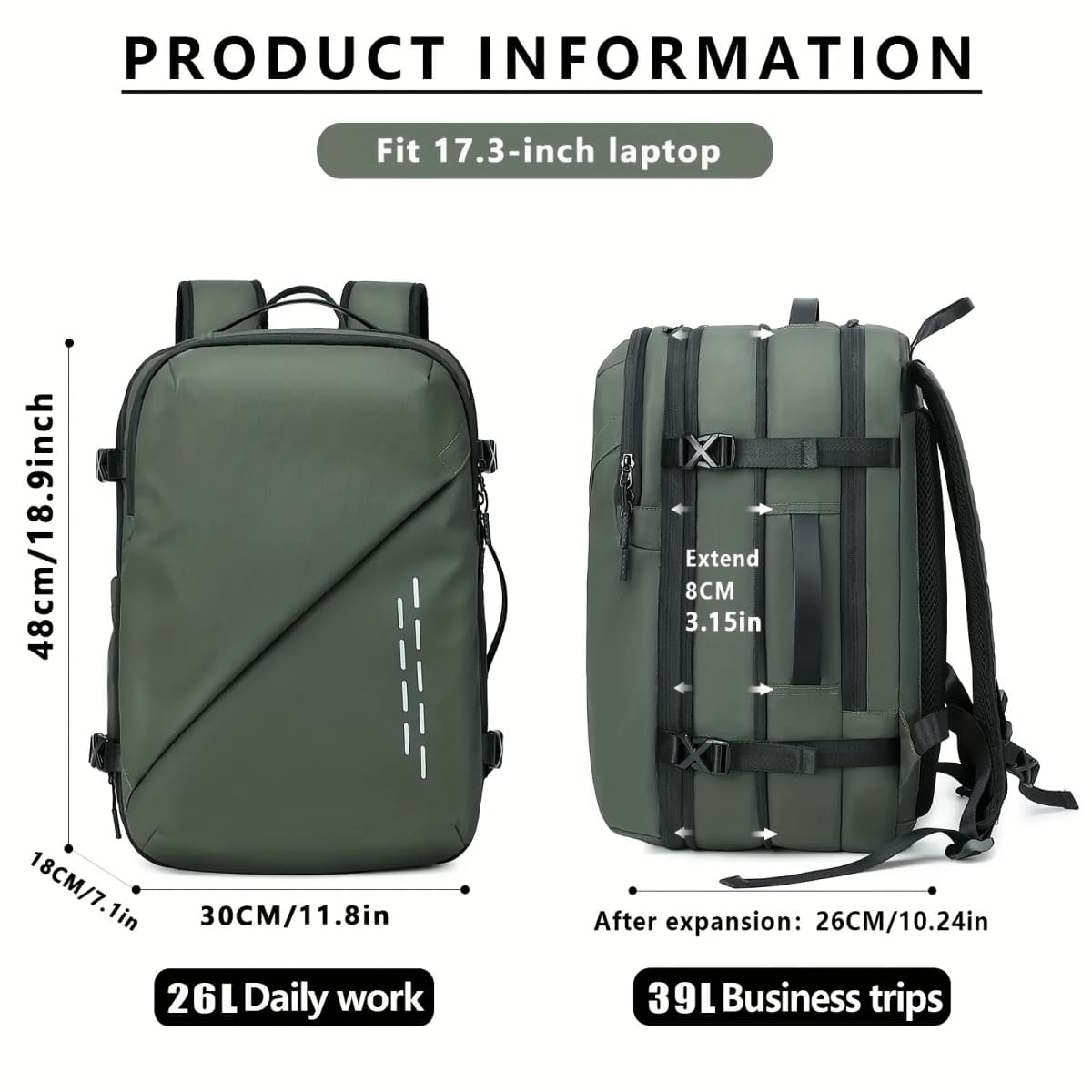 Large Capacity Fashionable Vacuum Compression Backpack, Computer Backpack, Leisure Hiking Backpack