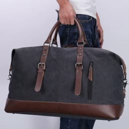 Original Canvas Leather Men Travel Bags Carry on Luggage Bags Men Duffel Bags Travel Tote Large Weekend Bag Overnight