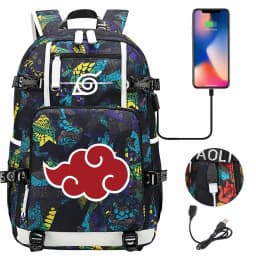 Akatsuki Itachi Sharingan Naruto School Backpack For Girls Boys Black Anime Backpack Schoolbag Capacity Mochilas For Teens Gift