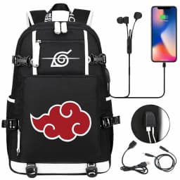 Akatsuki Itachi Sharingan Naruto School Backpack For Girls Boys Black Anime Backpack Schoolbag Capacity Mochilas For Teens Gift