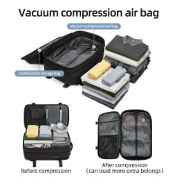Men Travel Backpack Vacuum Compression Laptop Backpack 17 inch Extended Large Capacity School Backpack Hiking Business Backpack