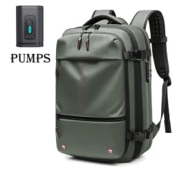 Men Travel Backpack Vacuum Compression Laptop Backpack 17 inch Extended Large Capacity School Backpack Hiking Business Backpack