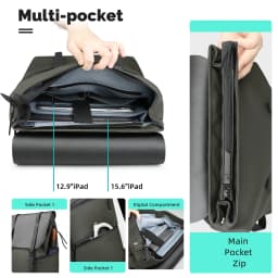 Heroic Knight 15.6" Casual Laptop Backpack Men Waterproof Large Capacity Travel Backpack Fashion Male Business Commuter Bag Pack