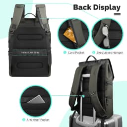 Heroic Knight 15.6" Casual Laptop Backpack Men Waterproof Large Capacity Travel Backpack Fashion Male Business Commuter Bag Pack