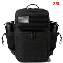 35L Tactical Backpack for Women Men Molle Outdoor Travel Camping Hiking Bag Sports Weekend Athlete Gym Rucksack Dual Cup Holders