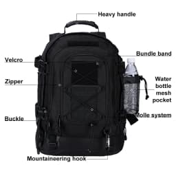 Large Capacity 60L Outdoor Tactical Military Tactics Backpack Travel Hiking Camping Fishing Tool Backpack for Men Women