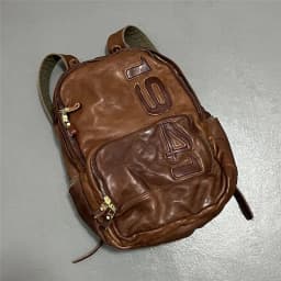 Vintage Luxury Genuine Leather Large Capacity Men's Backpacks Outdoor Daily Travel Handmade Soft Real Cowhide Laptop Schoolbags