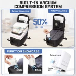 Vacuum Bag for Clothing,Backpack Hand Luggage Aircraft,Travel Essentials Vacuum Backpack Hand Luggage 40x30x20, Men Backpack