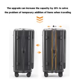 SUSHIMU Trolley Case Travel Suitcase Boarding Case Password Box Suitcase Portable Wheel Rolling Luggage Bag Front opening